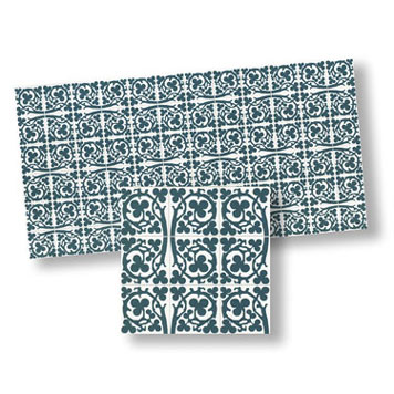 Dollhouse Miniature Mosaic Floor Tiles, 4pc